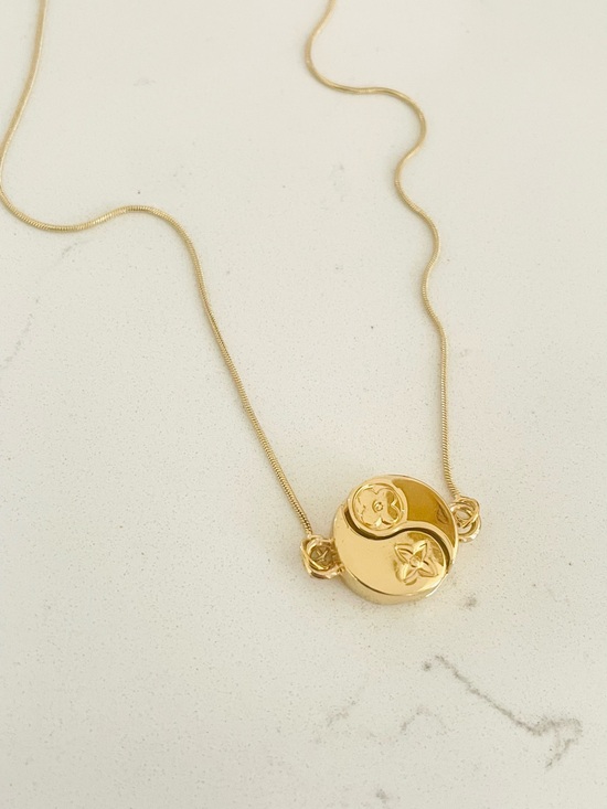 Upcycled Jewelry - Luxury Gold Logo Upcycled Magnetic Connector Necklace